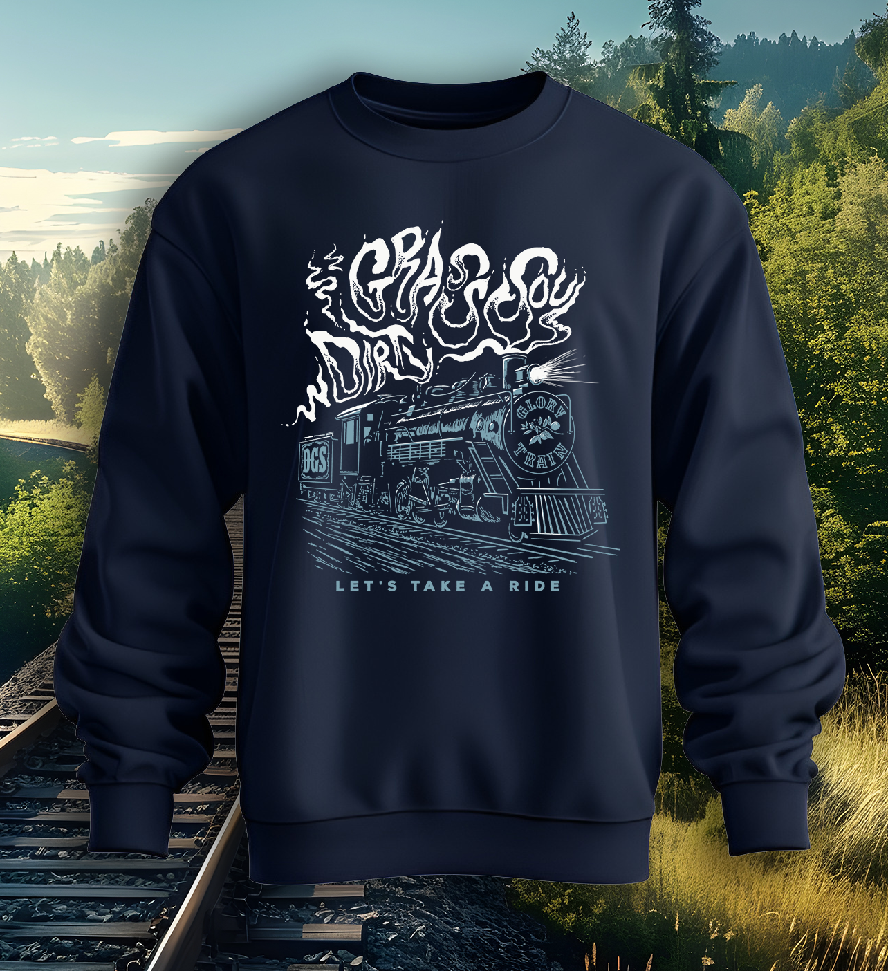 Dirty Grass Soul Glory Train Crew Neck Sweatshirt